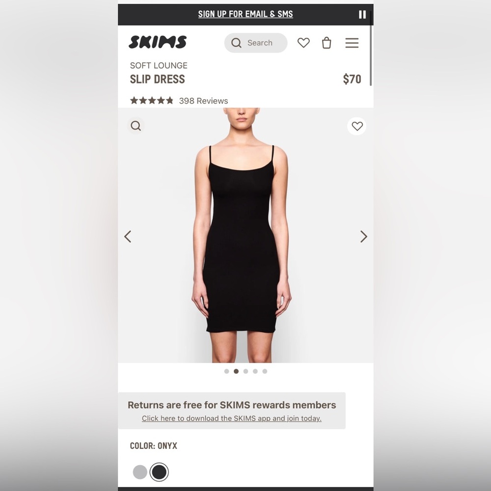 Skims Soft lounge slip dress